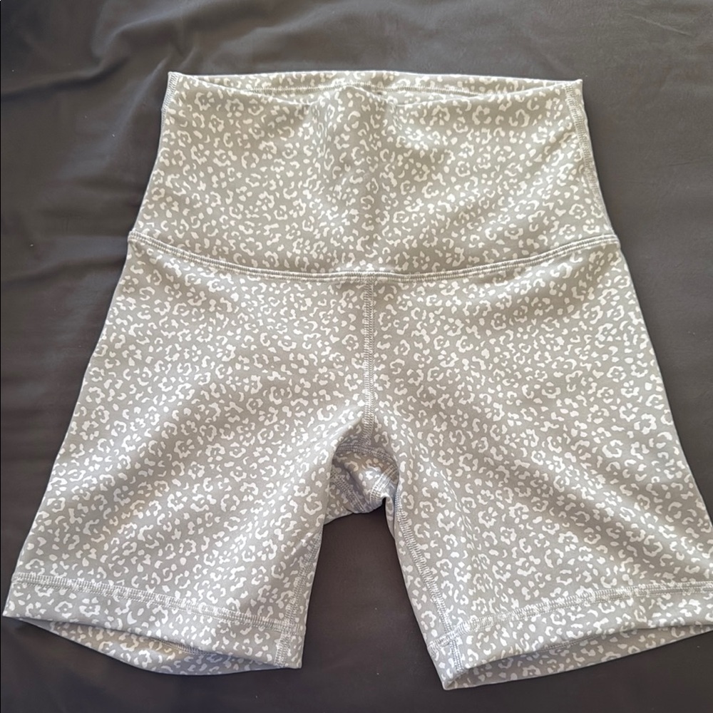 Gray Leopard Print Women's Shorts
